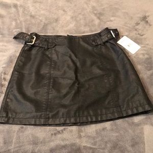 New with tags! Free People faux leather mini skirt